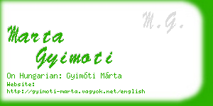 marta gyimoti business card