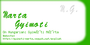 marta gyimoti business card